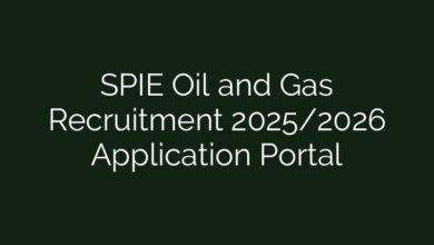 SPIE Oil and Gas Recruitment 2025/2026 Application Portal
