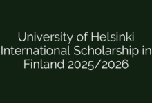 University of Helsinki International Scholarship in Finland 2025/2026