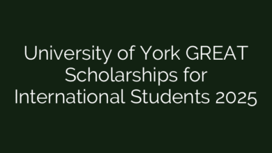 University of York GREAT Scholarships for International Students 2025
