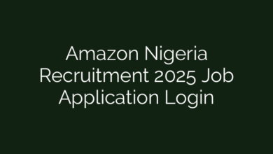 Amazon Nigeria Recruitment 2025 Job Application Login