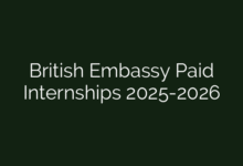 British Embassy Paid Internships 2025-2026