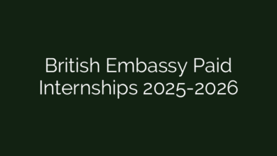 British Embassy Paid Internships 2025-2026