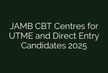 JAMB CBT Centres for UTME and Direct Entry Candidates 2025