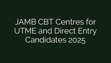 JAMB CBT Centres for UTME and Direct Entry Candidates 2025