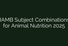 JAMB Subject Combinations for Animal Nutrition 2025