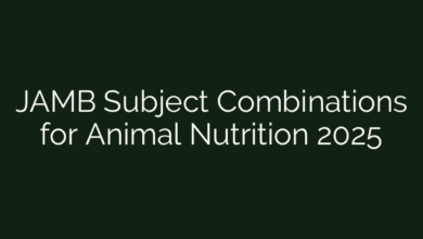 JAMB Subject Combinations for Animal Nutrition 2025