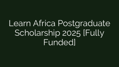 Learn Africa Postgraduate Scholarship 2025 [Fully Funded]