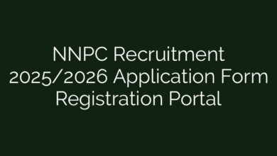 NNPC Recruitment 2025/2026 Application Form Registration Portal