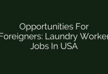 Opportunities For Foreigners: Laundry Worker Jobs In USA
