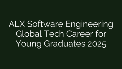 ALX Software Engineering Global Tech Career for Young Graduates 2025