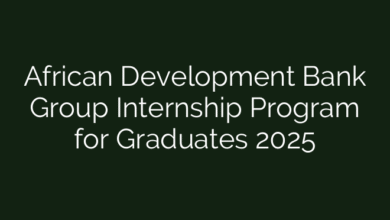 African Development Bank Group Internship Program for Graduates 2025