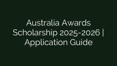 Australia Awards Scholarship 2025-2026 | Application Guide