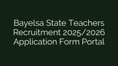 Bayelsa State Teachers Recruitment 2025/2026 Application Form Portal