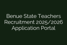 Benue State Teachers Recruitment 2025/2026 Application Portal