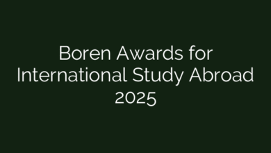 Boren Awards for International Study Abroad 2025