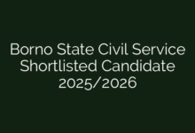 Borno State Civil Service Shortlisted Candidate 2025/2026