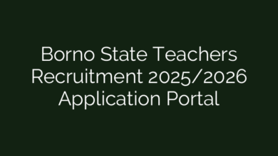 Borno State Teachers Recruitment 2025/2026 Application Portal