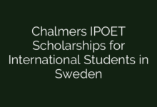 Chalmers IPOET Scholarships for International Students in Sweden