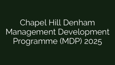 Chapel Hill Denham Management Development Programme (MDP) 2025