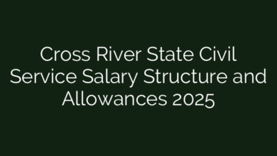 Cross River State Civil Service Salary Structure and Allowances 2025