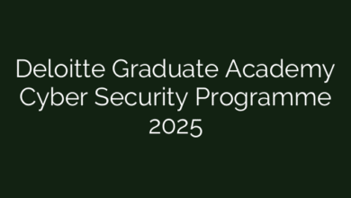 Deloitte Graduate Academy Cyber Security Programme 2025