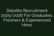 Deloitte Recruitment 2025/2026 For Graduates, Freshers & Experienced Hires
