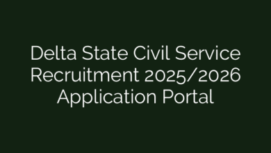 Delta State Civil Service Recruitment 2025/2026 Application Portal