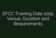 EFCC Training Date 2025 Venue, Duration and Requirements