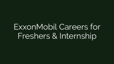 ExxonMobil Careers for Freshers & Internship