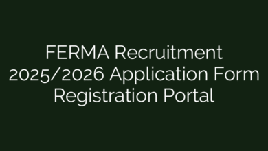 FERMA Recruitment 2025/2026 Application Form Registration Portal