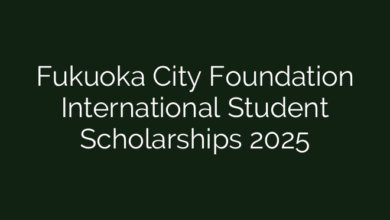 Fukuoka City Foundation International Student Scholarships 2025