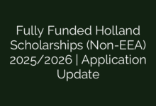 Fully Funded Holland Scholarships (Non-EEA) 2025/2026 | Application Update