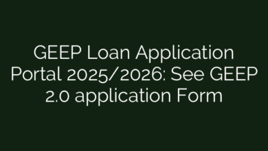 GEEP Loan Application Portal 2025/2026: See GEEP 2.0 application Form