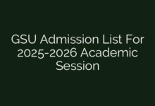 GSU Admission List For 2025-2026 Academic Session