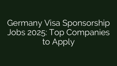 Germany Visa Sponsorship Jobs 2025: Top Companies to Apply
