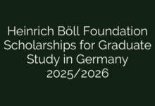 Heinrich Böll Foundation Scholarships for Graduate Study in Germany 2025/2026
