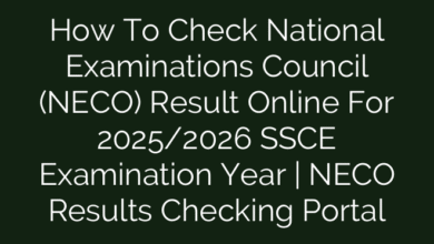 How To Check National Examinations Council (NECO) Result Online For 2025/2026 SSCE Examination Year | NECO Results Checking Portal