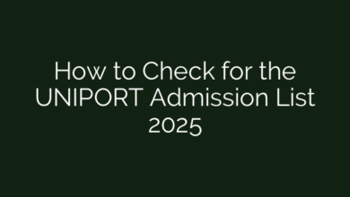How to Check for the UNIPORT Admission List 2025