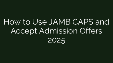 How to Use JAMB CAPS and Accept Admission Offers 2025