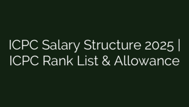ICPC Salary Structure 2025 | ICPC Rank List & Allowance