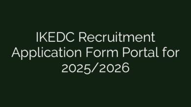 IKEDC Recruitment Application Form Portal for 2025/2026