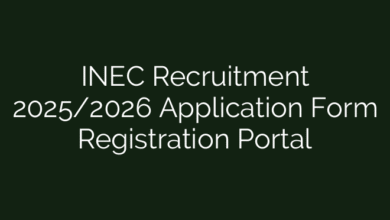 INEC Recruitment 2025/2026 Application Form Registration Portal