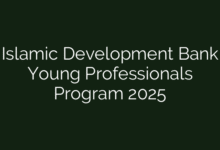 Islamic Development Bank Young Professionals Program 2025