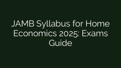 JAMB Syllabus for Home Economics 2025: Exams Guide