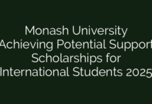 Monash University Achieving Potential Support Scholarships for International Students 2025