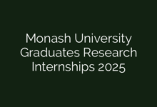 Monash University Graduates Research Internships 2025