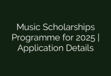 Music Scholarships Programme for 2025 | Application Details