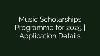 Music Scholarships Programme for 2025 | Application Details