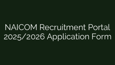 NAICOM Recruitment Portal 2025/2026 Application Form