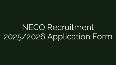 NECO Recruitment 2025/2026 Application Form